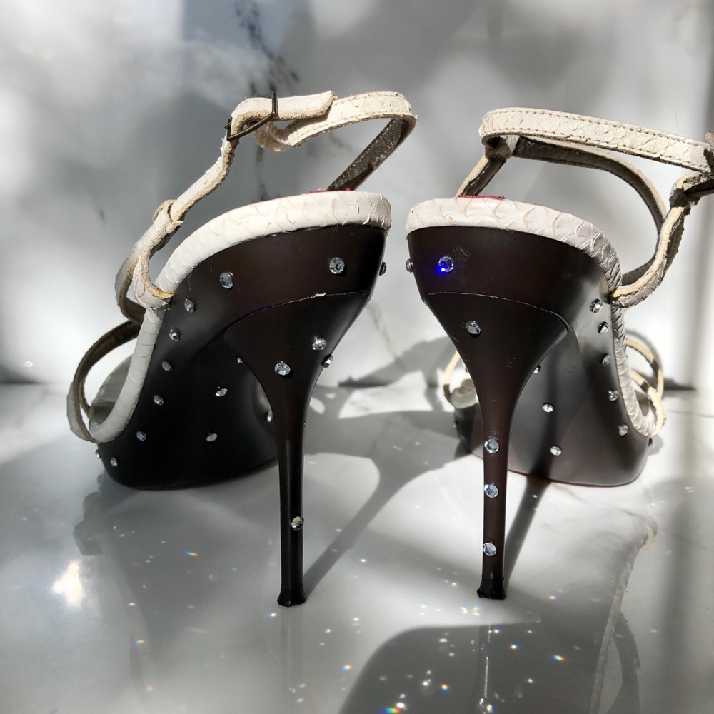 Faux diamond studded Michael Antonio heels.